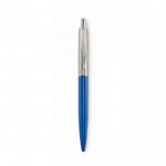 Bolígrafo pulsador de acero inoxidable en estuche tinta azul color azul sexta vista