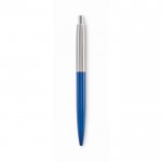 Bolígrafo pulsador de acero inoxidable en estuche tinta azul color azul octava vista