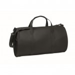 Bolsa de viaje de poliéster y PU con compartimientos laterales color negro segunda vista
