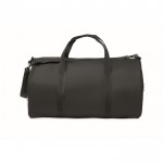 Bolsa de viaje de poliéster y PU con compartimientos laterales color negro octava vista