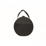 Bolsa de viaje de poliéster y PU con compartimientos laterales color negro