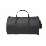 Bolsa de viaje de poliéster y PU con compartimientos laterales color azul septima vista