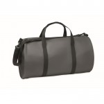 Bolsa de viaje de poliéster y PU con compartimientos laterales color gris oscuro segunda vista