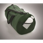 Bolsa de viaje de poliéster y PU con compartimientos laterales color verde oscuro segunda vista fotografía