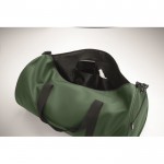 Bolsa de viaje de poliéster y PU con compartimientos laterales color verde oscuro vista fotografía sexta vista