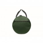 Bolsa de viaje de poliéster y PU con compartimientos laterales color verde oscuro decima vista
