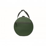Bolsa de viaje de poliéster y PU con compartimientos laterales color verde oscuro
