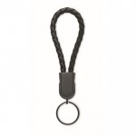 Pulsera negra trenzada con cable de carga y transferencia de datos 60W color negro segunda vista