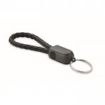 Pulsera negra trenzada con cable de carga y transferencia de datos 60W color negro sexta vista