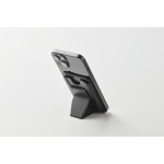 Tarjetero magnético para el teléfono de piel con función de soporte color negro vista fotografía sexta vista