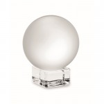 Trofeo redondo de cristal con la base a juego para personalizar color transparente octava vista