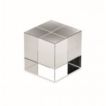 Elegante premio en forma de cubo de cristal para personalizar color transparente septima vista