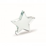 Trofeo en forma de estrella de cristal para personalizar color transparente septima vista