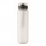 Botella de plástico con marcas de tiempo y tapa abatible 1L color blanco transparente octava vista