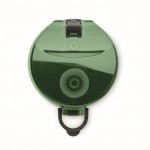 Botella de plástico con marcas de tiempo y tapa abatible 1L color verde oscuro