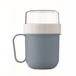 Taza para llevar de desayuno con 2 compartimientos separados 450ml color negro mate decima vista