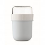 Taza para llevar de desayuno con 2 compartimientos separados 450ml color azul claro septima vista