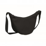 Bolsa bandolera cruzada de RPET con un bolsillo principal color negro