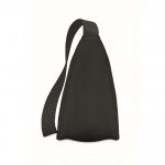 Bolsa bandolera cruzada de RPET con un bolsillo principal color negro tercera vista