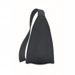 Bolsa bandolera cruzada de RPET con un bolsillo principal color azul tercera vista