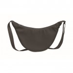 Bolsa bandolera cruzada de RPET con un bolsillo principal color gris oscuro segunda vista