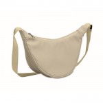 Bolsa bandolera cruzada de RPET con un bolsillo principal color marfil