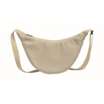 Bolsa bandolera cruzada de RPET con un bolsillo principal color marfil segunda vista
