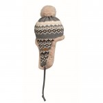 Gorro de forro polar y poliéster con orejeras para adulto color negro cuarta vista
