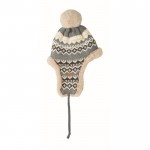 Gorro de forro polar y poliéster con orejeras para adulto color negro octava vista