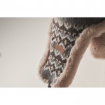 Gorro de forro polar y poliéster con orejeras para adulto color gris sexta vista