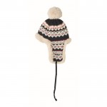 Gorro de forro polar y poliéster con orejeras para adulto color gris septima vista