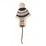 Gorro de forro polar y poliéster con orejeras para adulto color gris octava vista