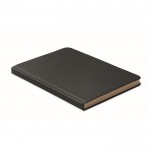 Libreta hecha de caña de azúcar de tapa dura A5 papel a rayas color negro