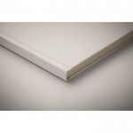 Libreta hecha de caña de azúcar de tapa dura A5 papel a rayas color blanco vista fotografía tercera vista