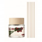 Difusor de 6 varillas con olor a vainilla y flores de decoración color transparente segunda vista