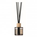 Elegante difusor de fragancia con olor a vainilla con detalle de bambú color negro
