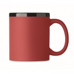 Taza de cerámica con revestimiento de tacto suave de colores 300ml color rojo segunda vista