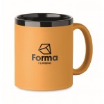 Taza de cerámica con revestimiento de tacto suave de colores 300ml color amarillo vista principal