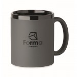Taza de cerámica con revestimiento de tacto suave de colores 300ml color gris oscuro vista principal