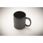Taza de cerámica con revestimiento de tacto suave de colores 300ml color gris oscuro vista fotografía cuarta vista