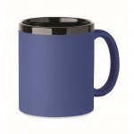 Taza de cerámica con revestimiento de tacto suave de colores 300ml color azul real