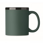 Taza de cerámica con revestimiento de tacto suave de colores 300ml color verde oscuro segunda vista