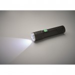 Linterna de aluminio reciclado extensible con 3 ajustes de luz y zoom color negro vista fotografía sexta vista