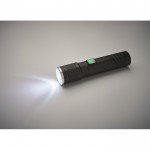 Linterna de aluminio reciclado extensible con 3 ajustes de luz y zoom color negro vista fotografía septima vista