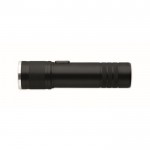 Linterna de aluminio reciclado extensible con 3 ajustes de luz y zoom color negro octava vista