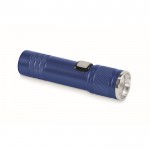 Linterna de aluminio reciclado extensible con 3 ajustes de luz y zoom color azul
