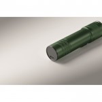 Linterna de aluminio reciclado extensible con 3 ajustes de luz y zoom color verde oscuro vista fotografía quinta vista