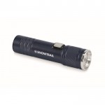 Linterna de aluminio reciclado extensible con 3 ajustes de luz y zoom color azul marino vista principal