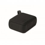 Pequeño altavoz inalámbrico con asa a juego para transporte color negro segunda vista