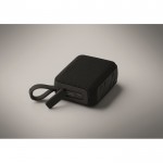 Pequeño altavoz inalámbrico con asa a juego para transporte color negro vista fotografía sexta vista